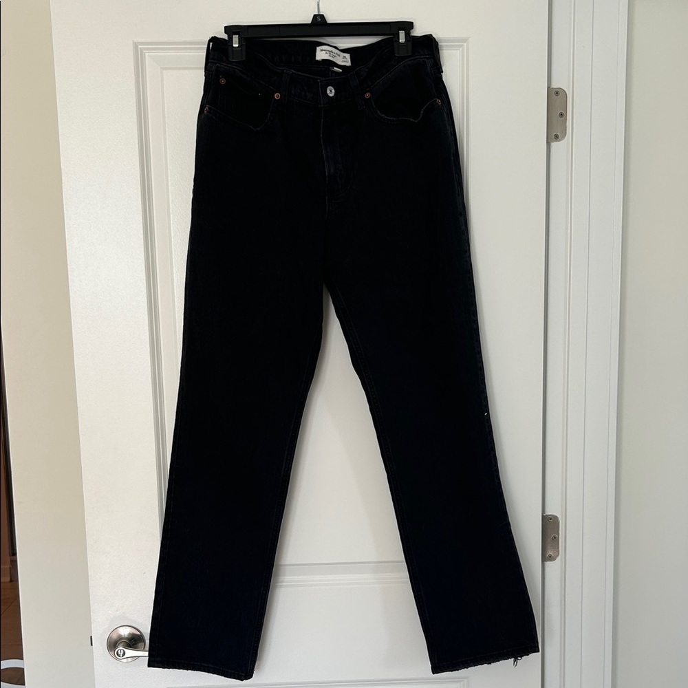Abercrombie & Fitch Women's Black Straight Leg Jeans